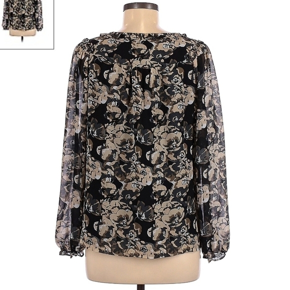 A.N.A. A New Approach Flowy Boho Bohemian Top Blouse Women's Medium M Floral EUC - Picture 2 of 10
